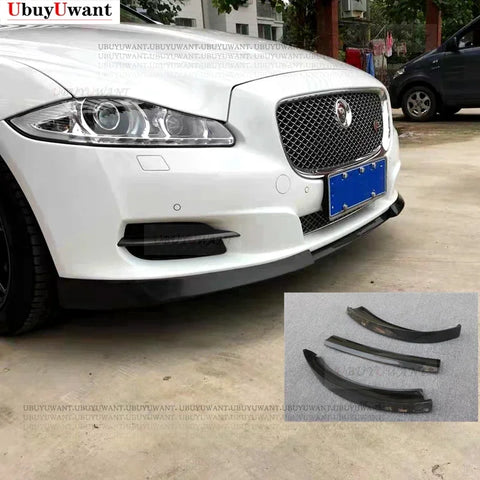 For Jaguar XJ XJL Glossy Black Car Front Bumper Splitter Lip Diffuser Spoiler Protector Cover XJR Modified Body Kit 2011-2020