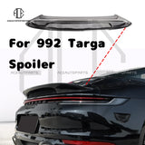 Exclusive Targa GT3 Style Dry Carbon Fiber Rear Wing Base Spoiler Ducktail Body Kit For Porsche 911 992 2019+ Targa