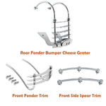 Front Spear Trim Rear Fender Bumper Cheese Grater For Harley Heritage Springer FLSTS 1997 1998 1999 2000 2001 02 2003 Motorcycle
