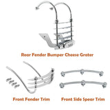 Front Spear Trim Rear Fender Bumper Cheese Grater For Harley Heritage Springer FLSTS 1997 1998 1999 2000 2001 02 2003 Motorcycle