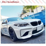 Car Front Bumper Lip Splitters For BMW F87 M2 2016 - 2018 Front Bumper Lip Spoiler Splitters Headbumper Forged Carbon Fiber FRP