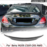 Carbon Fiber Trunk Spoiler for Mercedes Benz C Class C300 C180 C200 C250 C400 C43 C63 AMG 2015-2021 Rear Boot Lid Highkick Wing