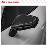 Dry Carbon Fiber Mirror Caps for Porsche Taycan 9J1 Turbo S 2019-2021 Replacement Style Side Rearview Mirror Cover Caps Exterior