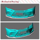 Car Front Bumper Lip Spoiler for Lexus IS300 IS350 Base F Sport Sedan 2017 2018 Carbon Fiber Front Racing Body Kits Protector