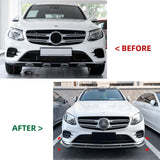 Front Bumper Chin Lip Kit Spoiler Splitter Bumper for Mercedes benz GLC Class X253 C253 Early 2016-2019 AMG Bumper Protection