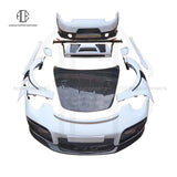 GT2RS Style Carbon fiber Car Body Kit FRP Front Rear Bumper Side Skirts Spoiler Engine Hood fender For Porsche 911 991.1 991.2