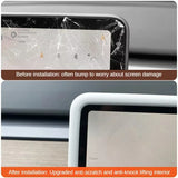 For Tesla Model 3 Y Silicone Protective Frame Edge Cover Central Control Car Accessories Navigation Screen Protector Pink White
