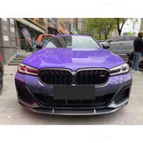 Carbon Fiber Car Front Bumper Splitter Front Lip Chin Spoiler Diffuser Parts MP style For BMW 5 Series G30 G38 525 540i 2021+