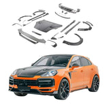 Top Ranking MSY Body Kit For Porsche Cayenne Coupe Turbo Carbon Fiber MSY Body Kit Front Lip Wheel Eyebrow Spoiler