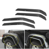 Fender Front Rear Flares For Jeep Wrangler JK 07-17 Extension Widening ABS Black 4pcs Wider Wheel Protector OffRoad Fender Flare