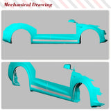 Prepregl Carbon Fiber Door Side Skirt Molding Trim Covers For Tesla Model X 2016-2018 Door Trim Strip Side Skirts Extension Lip