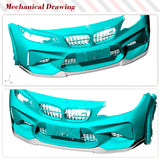 Car Front Bumepr Lip Spoiler Splitters Bumper Guard for BMW 2 Series M2 F87 Not for M2C 2015 - 2017 Carbon Fiber Front Body Kits