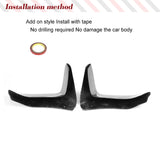 Real Carbon Fiber Front Bumper Canards for BMW 3 Series F80 M3 4 Series F82 F83 M4 2012 - 2018 Front Bumper Splitters FRP Black