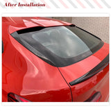 ABS Carbon Look / Gloss Black Rear Window Side Spoiler Wing for BMW X4 G02 2019 2020 Car Rear Side Spoiler Lip Wing Trim Cover