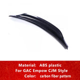 For GAC Empow CJM Style  Rear trunk lid spoiler ABS material sports ducktail wing bright black and Carbon fiber  accessories