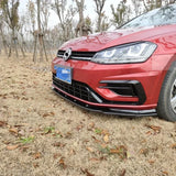 For VW Golf 7 MK7 7.5 GTI R-Line R Car Front Bumper Splitter Lip Diffuser Spoiler Cover Lower Splitter Blade Guard CS Style