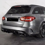 Car Rear Roof Wing For Mercedes-Benz C Class W205 Estate C180 C200 C260 Spoiler Glossy Black Or Carbon Fiber Look Body Kit
