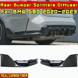 G80 Bumper Spoiler Real Carbon Fibe Sport Style Rear Bumper Splitters Diffuser Body Kit For BMW G80 2020-2023 Car Accessories