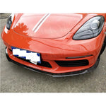 Carbon Fiber Head Bumper Shovel Protector Front Bumper Lip Spoiler Fit For Porsche 718 Cayman Boxster Base S 2017 2018