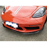 Carbon Fiber Head Bumper Shovel Protector Front Bumper Lip Spoiler Fit For Porsche 718 Cayman Boxster Base S 2017 2018