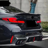 For BMW 5 Series M5 F90 G30 G38 3D style With lights Carbon Fiber Rear Lip Diffuser Back Bumper Spoiler Small body kit
