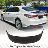 Carbon Fiber Car Rear Trunk Racing Spoiler Wing For Toyota 8th Gen Camry 2018-2022 Car Rear Boot Lid Highkick Wide Spoiler Wing