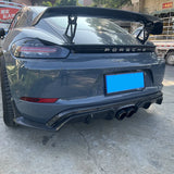 The rear wing of carbon fiber beautification spoiler in car trunk is suitable for Porsche  Cayman Boxster 981 986  987 718 GT4