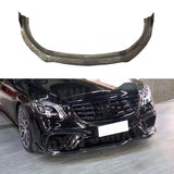 Carbon Fiber Front Bumper Lip Chin Spoiler Car Accessories for Benz S Class W222 S63 S65 AMG 2018 2019 Auto Parts Styling FRP