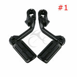 Motorcycle 32mm 1.25" Long Angled Highway Engine Guards Foot Pegs Mounts For Harley touring dyna Electra Road Sport Super Glide