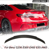 Carbon Fiber Rear Trunk Spoiler Wing for Mercedes-Benz E Class C238 E400 E53AMG Coupe 2017-2019 Rear Boot Lid Wing Spoiler