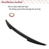 Rear Trunk Spoiler for Volkswagen VW Jetta Sedan 2012-2018 ABS Material Glossy Black Car Rear Boot Lid Highkick Spoiler Wing Lip