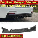 For BMW F22 2014-2021 Car Accessories BMW F22 Car Rear Bumper Lip Splitter Real Carbon Fiber MP Style Spoiler Splitter Body Kit