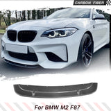 Car Front Bumper Lip Splitters For BMW F87 M2 2016 - 2018 Front Bumper Lip Spoiler Splitters Headbumper Forged Carbon Fiber FRP