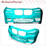 Front Bumper Lip Splitters for BMW X3M X4M F97 F98 LCI 2019-2022 Carbon Fiber Car Front Bumper Lip Chin Spoiler Splitters Guard