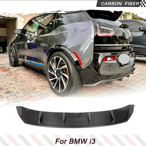 Carbon Fiber /FRP Car Rear Bumper Diffuser for BMW i3 i3s Hatchback 2018-2020 Car Rear Bumper Chin Spoiler Apron Rear Body Kits