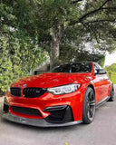For BMW M3 M4 F80 F82 F83 2020-2024 High Quality Carbon Fiber Car Bumper Front Lip Spoiler Diffuser Protective Cover Body Kit
