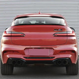 For BMW X4 G02 X4M 2018 2019 2020 2021 2022 2023 Car Trunk Rear Spoiler Gloss Black Splitter Diffuser Rear Wing Modification Kit