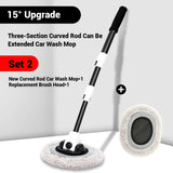 Car Wash Brush Car Cleaning Brush Telescoping Long Handle Mop Soft Hair Chenille Broom Window Wash Auto Accessories