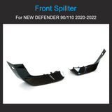 Bumpers For Land Rover Defender 90 110 2020-2023 Front Bumper Air Deflector Lip Spoiler Black ABS Car Accessories
