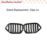 For BMW X6 X6M G06 F96 20219-2021 Dual Slats Dry Carbon Fiber Front Kidney Grill Grille Trim Car Racing Grille 2019-2021