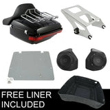 Motorcycle King Pack Trunk Pad Rack Speaker Light For Harley Tour Pak Road Glide 2014-2022