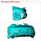 Dry Carbon Car Rear Bumper Trims Canards Splitters Fins Spoiler for Audi R8 V10 2023 2PCS Car Sticker Rear Canards