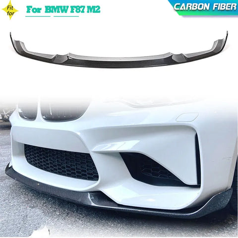 Carbon Fiber Car Front Bumper Lip Spoiler for BMW F87 M2 2016-2018 Not for M2C Competition Racing Front Lip Chin Apron Body Kit