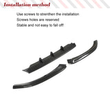Carbon Fiber Car Front Bumper Lip Spoiler Apron Splitters for Audi S5 B8.5 2012-2016 FRP Black Racing Chin Lip 3PCS