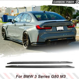 Carbon Fiber Car Side Skirts Body Kits For BMW 3 Series G80 M3 2019-2022 Car Underboard Side Door Bumper Skirts Extension Lip