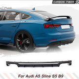 Car Rear Body Kits Diffuser Spoiler For Audi A5 Sline S5 B9 Sportback 2017-2019 Cararbon Fiber Rear Chin Lower Protective Guard
