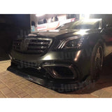Carbon Fiber Front Bumper Lip Chin Spoiler Car Accessories for Benz S Class W222 S63 S65 AMG 2018 2019 Auto Parts Styling FRP