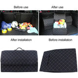 1Pc Car PU Leather Trunk Storage Box Portable Foldable Storage Car Multiuse Storage organization Car Trunk Bag Auto Storag Box -