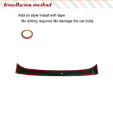 Carbon Fiber Rear Roof Spoiler Fits For Kia Stinger 2018-2023 Rear Boot Spoiler Roof Window Spoiler Top Wing Body Kits FRP Black