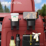 SEAMETAL Car Seat Back Drink Holder Hanging Cup Holder with Hook Universal Auto Rear Row Hanger Stable Bottle Holder Phone Stand